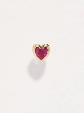 Pamela love ruby heart studs